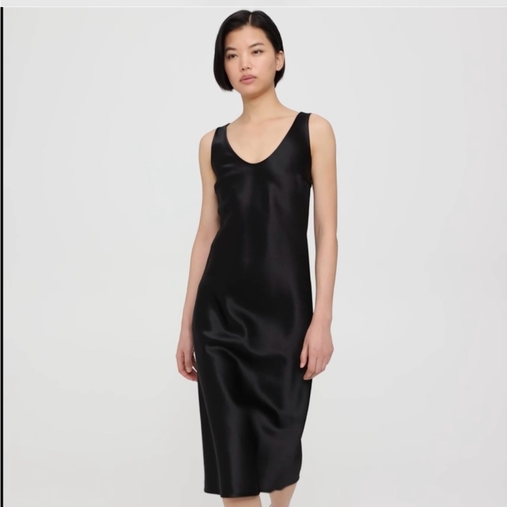 Tank Dress in bonded satin